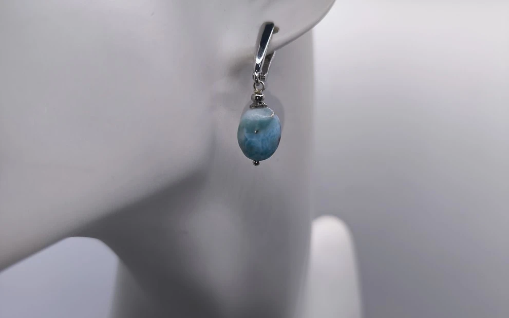 Серьги из ларимара ар-2