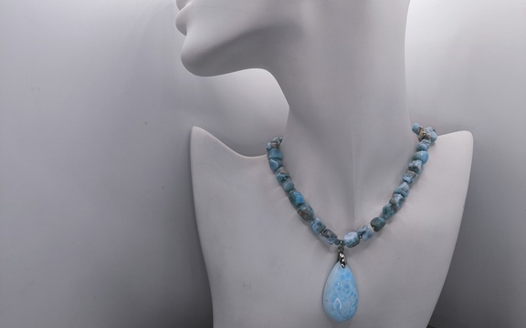 Бусы из ларимара ар-2