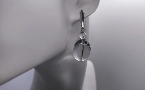 Серьги из горного хрусталя ар-3