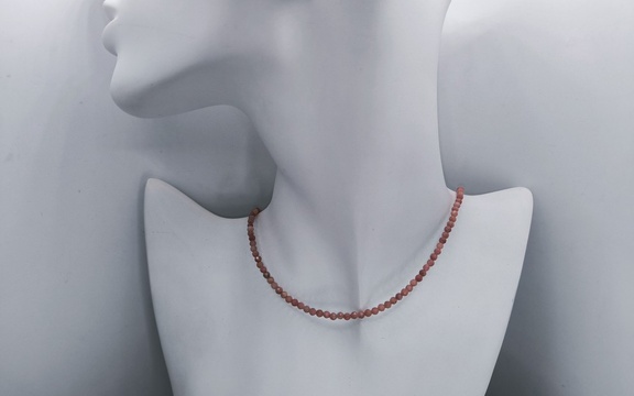 Бусы из родонита ар-2