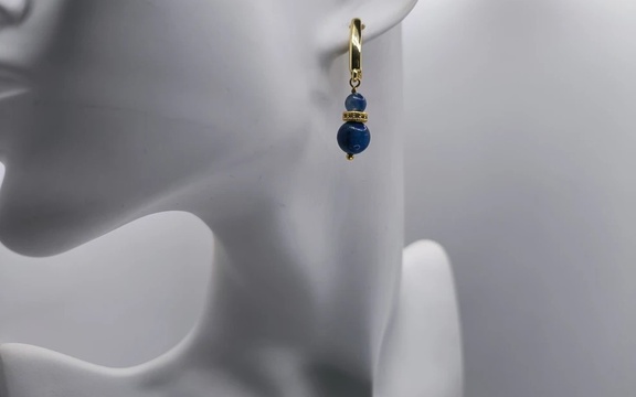 Серьги с кианитом ар-2