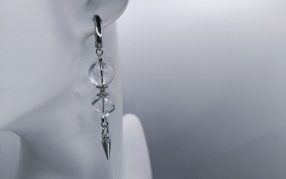 Серьги из горного хрусталя ар-5