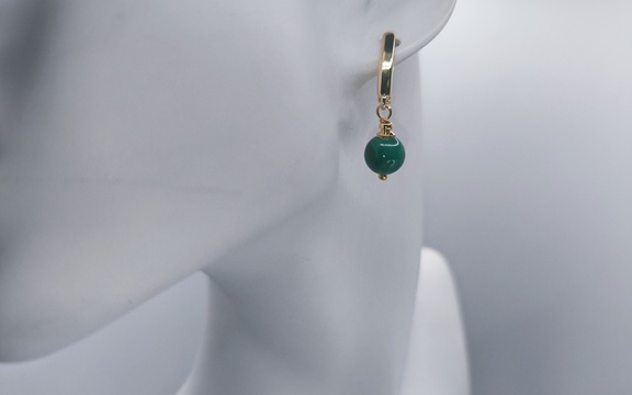 Серьги из малахита