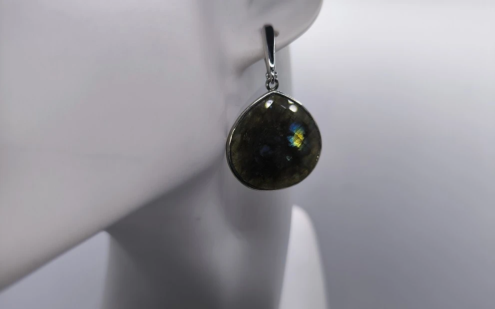 Серьги из лабрадора ар-4
