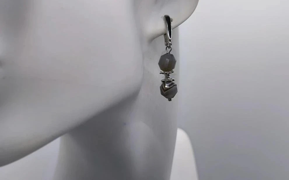 Серьги из агата ар-2