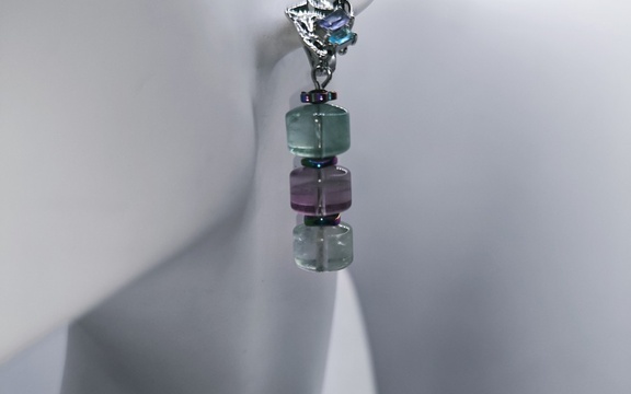 Серьги из флюорита