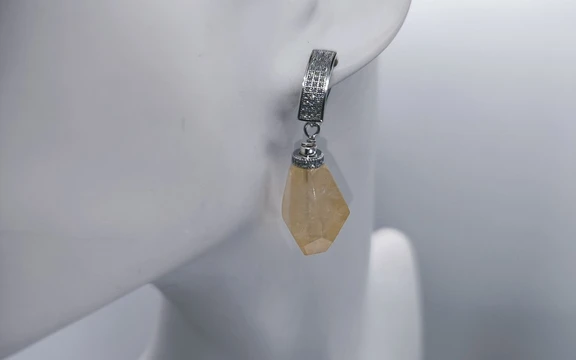 Серьги из цитрина ар-2