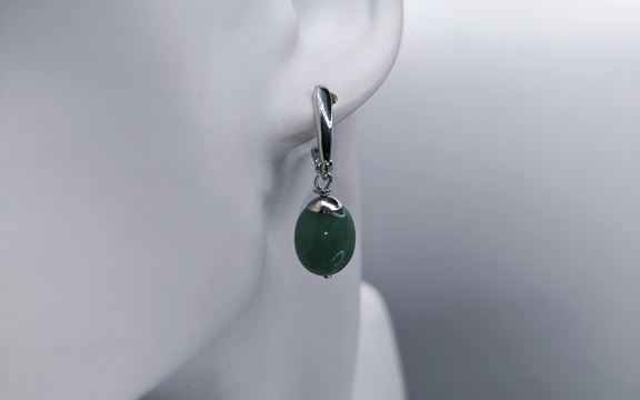 Серьги из нефрита ар-3