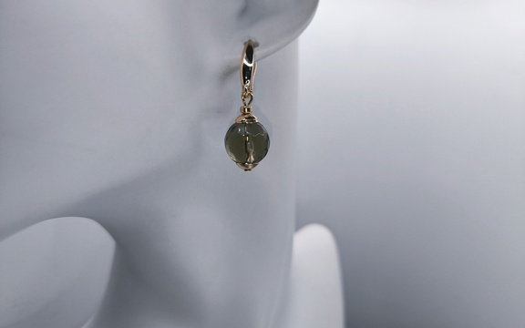 Серьги из раухтопаза ар-2