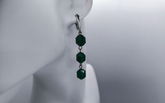 Серьги из хризопраза