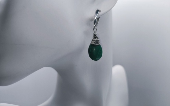 Серьги из малахита ар-5