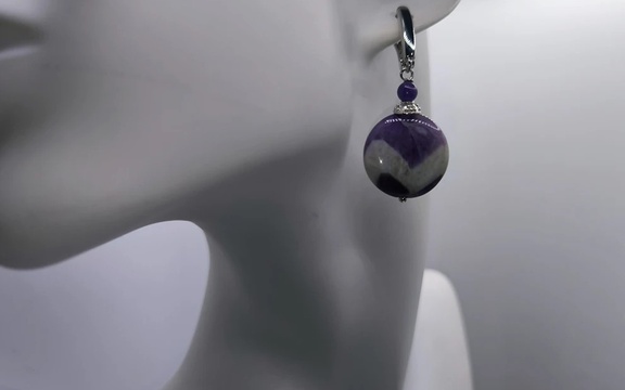 Серьги из аметиста ар-10