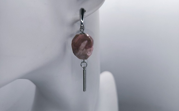 Серьги из родонита ар-3