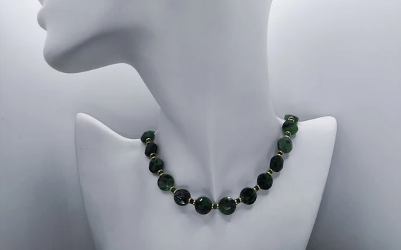 Бусы из цоизита ар-2