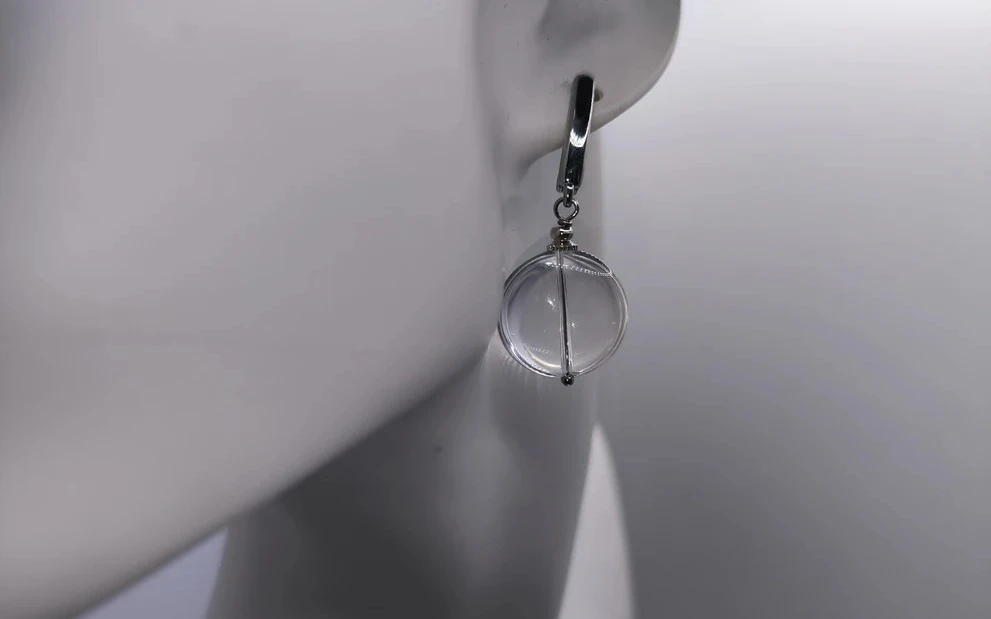 Серьги из горного хрусталя ар-2