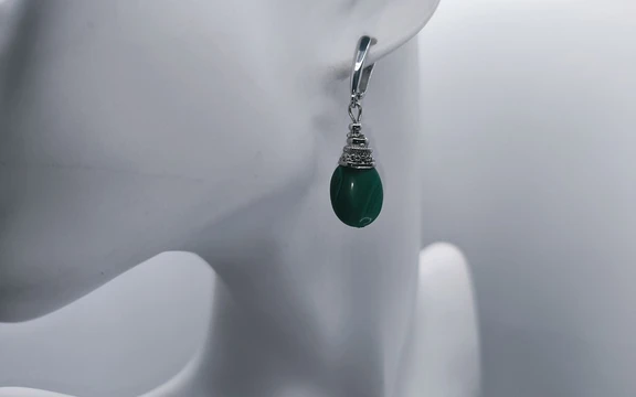 Серьги из малахита ар-5