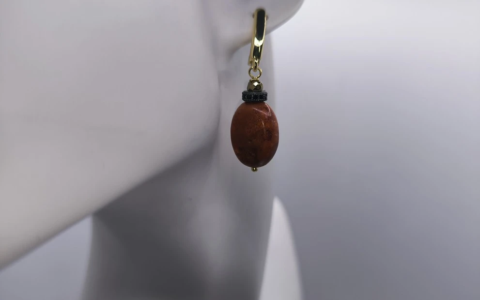 Серьги из коралла ар-2